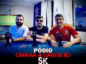 Pódio de Campeões do Torneio Omaha 4 Cards K0 5K no SSOP 2021